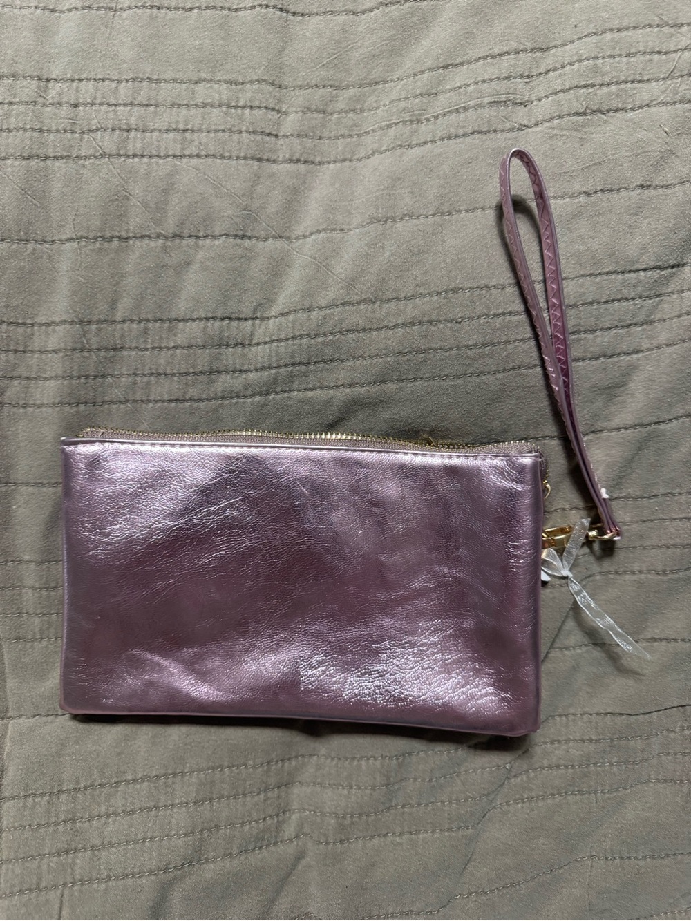 Metallic Lavender Wristlet Clutch - Women Bags